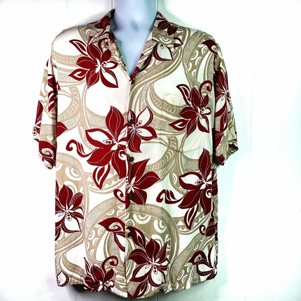 Bishop St Hawaiian Shirt Made In Hawaii Mens L